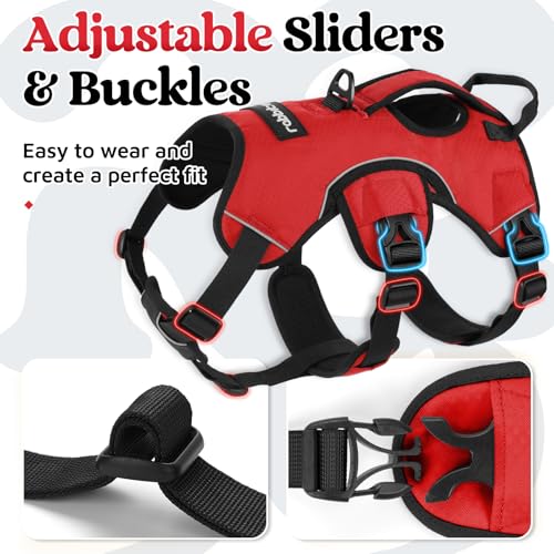 Escape Proof Dog Harness for Medium (Red / Medium)