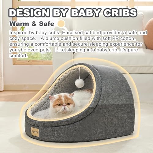 Cute Cat Beds for Indoor Cats (Medium / Dark Gray)