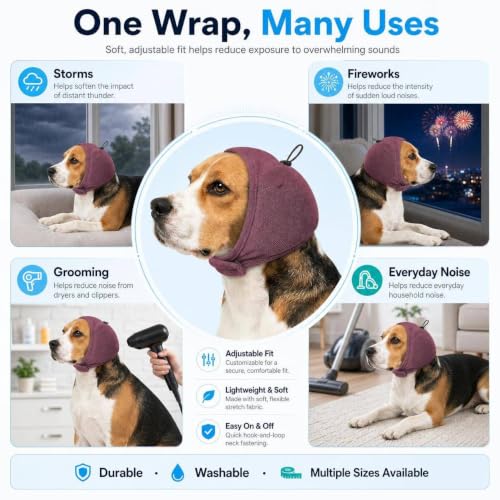 Quiet Dog Ear Muffs (Charcoal / Small(Head Circle:10"-15"))