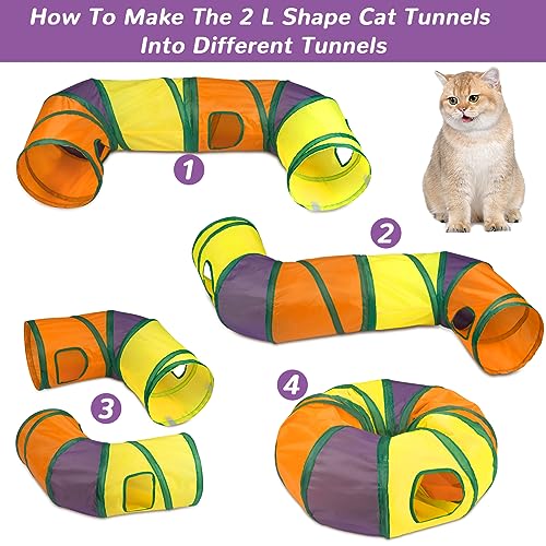 33Pcs Cat Toys for Indoor Cats (Large 2-Way Game Tunnel Toy Set)