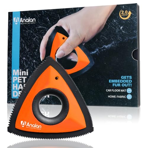 Mini Pet Hair Remover for Car Detailing Dog Hair Tool Brush (Orange)