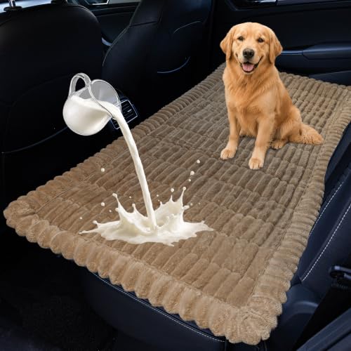 Dog Car Seat Waterproof Bed Cover Back Seat Brown 23.6”x51” (Brown / 23.6”x51”)