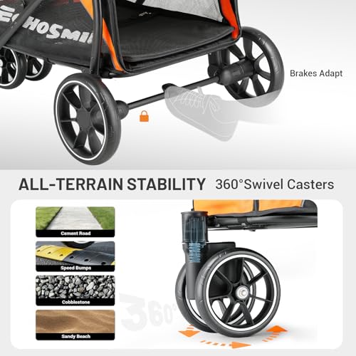 Dog Stroller for Medium & Small Dogs (Black)