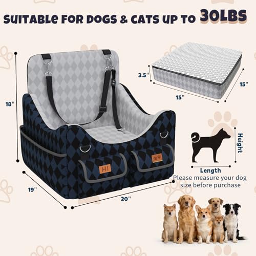Dog Car Seat for Small (Dark Blue/Black / Medium)