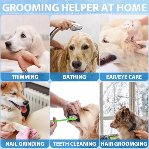 Pet Dog Grooming Hammock Harness for Medium Dogs Nail Trimming (M for Medium Dogs 40LB / Gray)