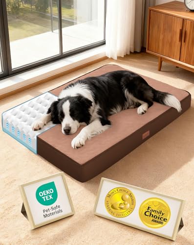 Orthopedic Waterproof Med Large Dog Bed (36" x 27" x 3.5" (For Sprawling) / 04-Brown)