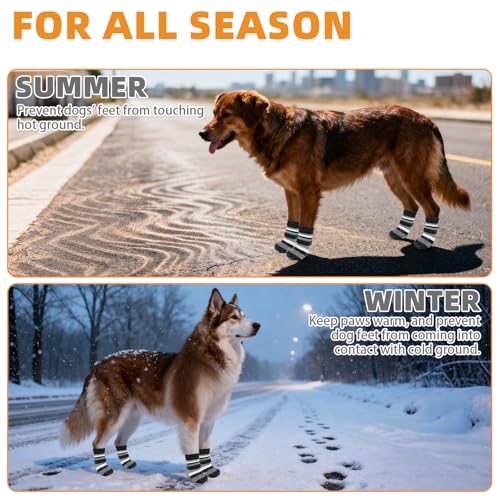 Anti Slip Dog Socks to Prevent Licking Paws and Slipping (black / X-Large)