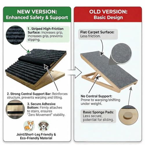 4 Pack Wooden Adjustable Dog Stairs Ramps