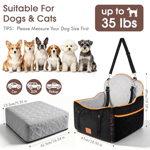 Dog Car Seats for Small Medium Dogs up to 35 lbs