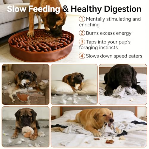 Snuffle Mat for Dogs Large Breed (Brown)