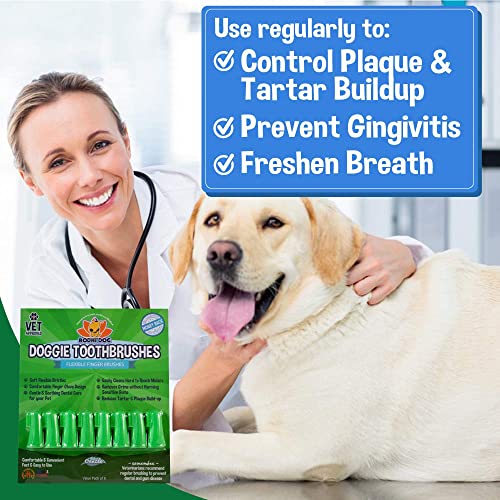 Finger Toothbrush for Dogs & Cats (1 Count (Pack of 8))