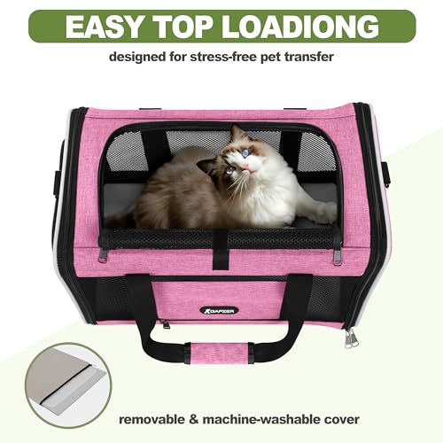 Cat Carrier 18x11x11 Delta Airline Approved (Pink / 18.0"L x 11.0"W x 11.0"H)