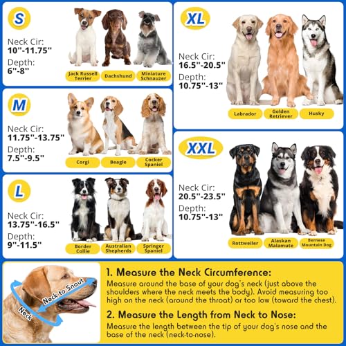 Dog Cone to Stop Licking (Blue / XL(Neck: 16.5"-20.5"))
