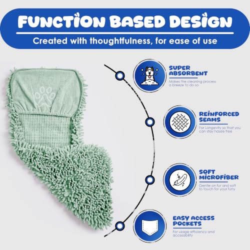 Dog Towel for Drying Dogs (Green)