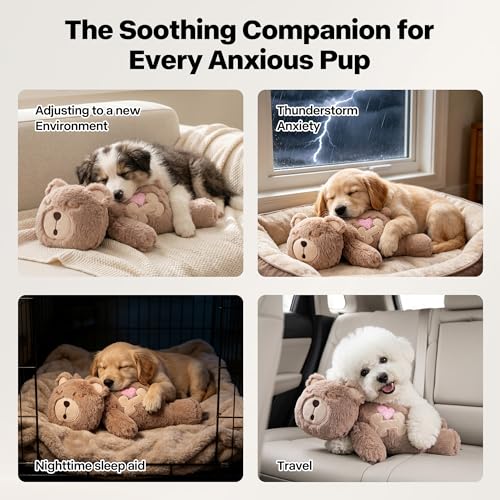 Heartbeat Dog Toy for Puppy Anxiety with Rechargeable Heartbeat