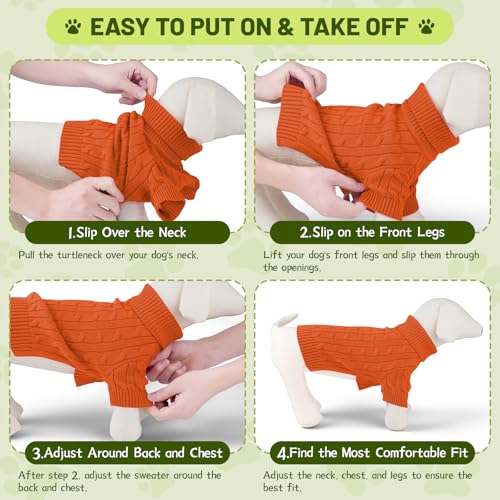 Small Dog Thermal Pullover Sweater (Orange(Order One Size Up) / XX-Large)