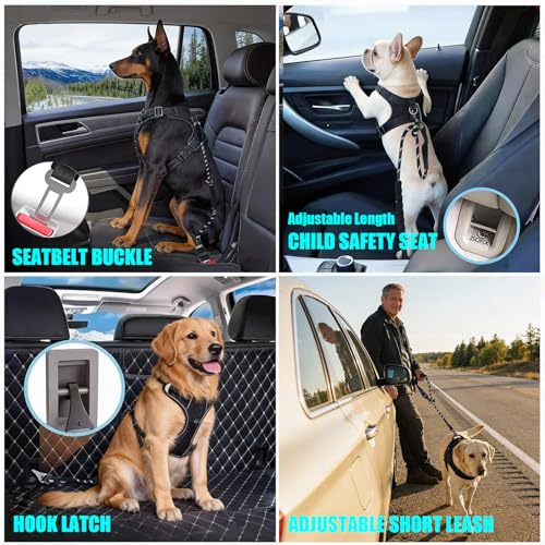Heavy Duty Dog Car Seat Belt No (Black)