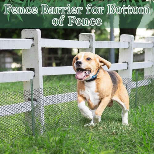 Animal Barrier Fence 12in x 33ft No Dig Garden Fence Mesh Fencing with Steel Stake Movable Portable Temporary for Poultry Dogs Rabbits Chicken Snake Barrier Garden Backyard Outdoor (12in x 33ft)