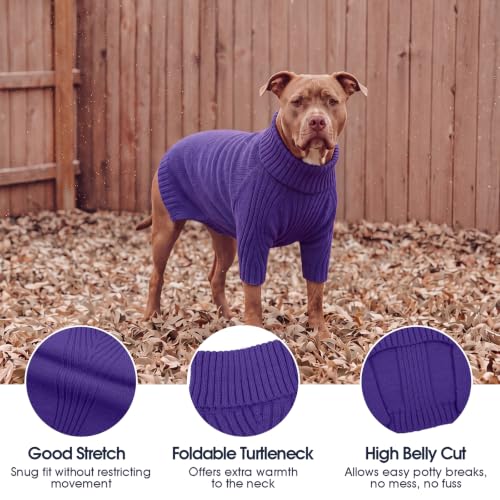 Small Dog Sweater (Dark Purple / Large)