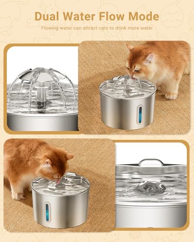 Cat Water Fountain Stainless Steel (2.2L+3 Filters)