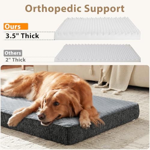 Orthopedic Medium Dog Bed (M(29"x18") / Light Grey)