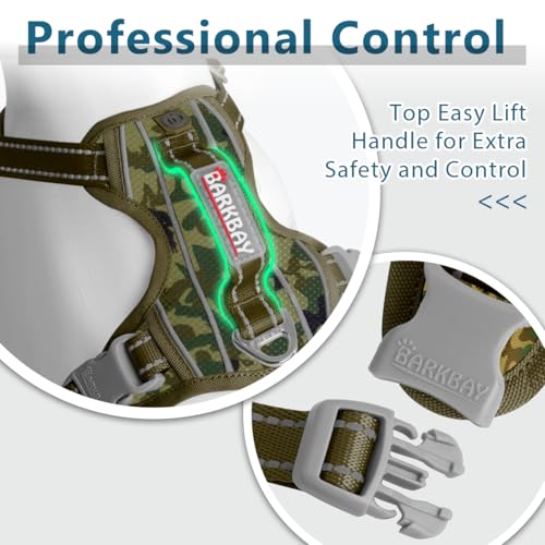 No Pull Dog Harness for Large Dogs (X-Large(Chest:30-38”) / Camo)