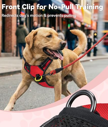 No Pull Dog Harness Medium Sized Dog (Medium / Red)