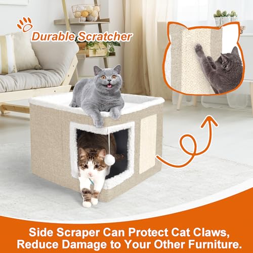 Cat Houses for Indoor Cats (S / Khaki)