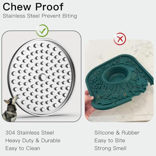 Double Wall Stainless Steel Lick Mat for Dogs & Cats (Small-1Pack)