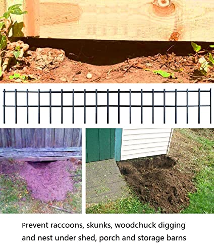 Black Animal Barrier Fence 12in (12 in(H)x 13.8 ft(L) / Black)