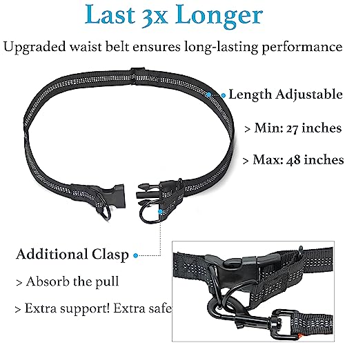 Retractable Hands Free Dog Leash (Black / Medium/Large)