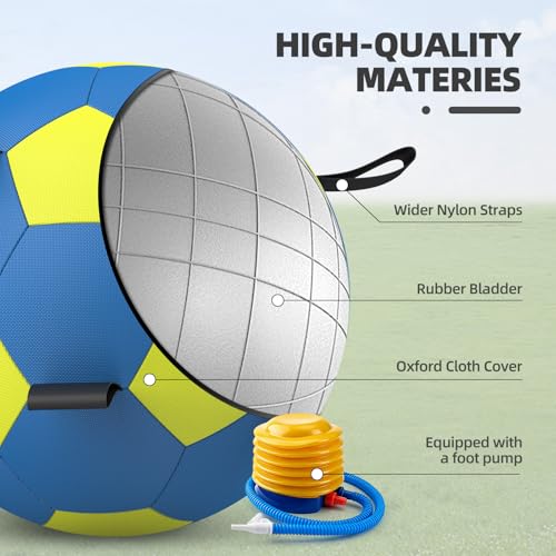 Herding Ball for Dogs with Straps (25 Inch / Blue Yellow)