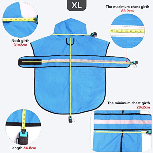 Reflective Dog Rain Coat (Blue / X-Large)