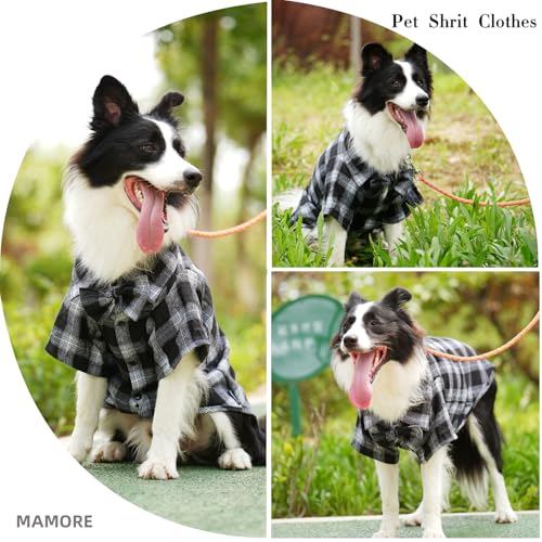 Pet Shirt Clothes for Dogs and Cats (Black&White / X-Small)