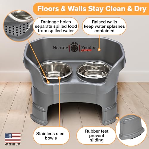Neater Feeder Deluxe Mess (Medium + Standard Bowl / Gunmetal)