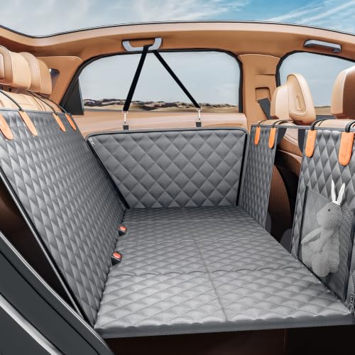 Dog Car Seat Cover for Back Seat (gray / L - 50.5"W x 60.5"L - Car/SUV)