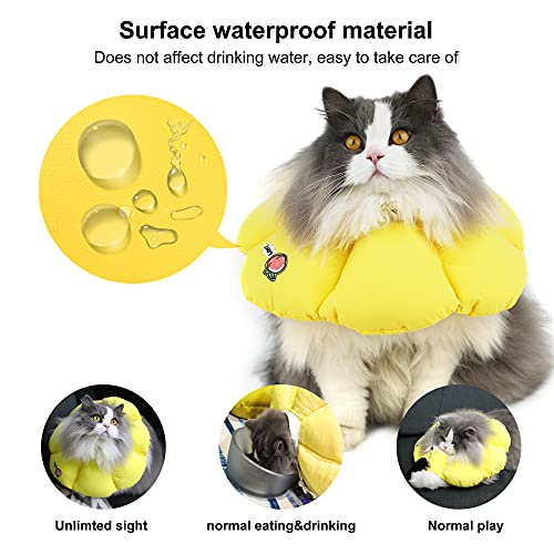 HiDREAM Cat Cone Collar (Small / Yellow flowers)