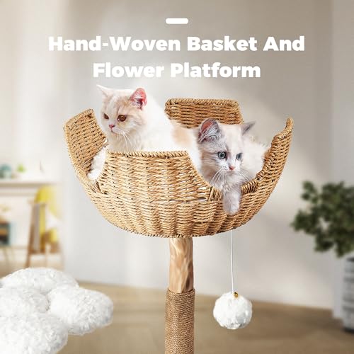 Modern Cat Tree (White / 45.6'')