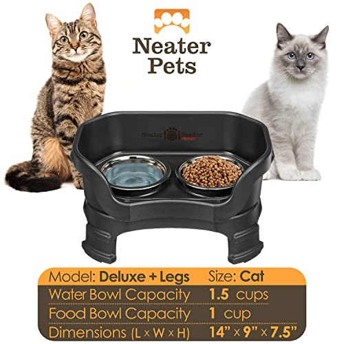Neater Feeder Deluxe Mess (Cat + Standard Bowl / Midnight Black)