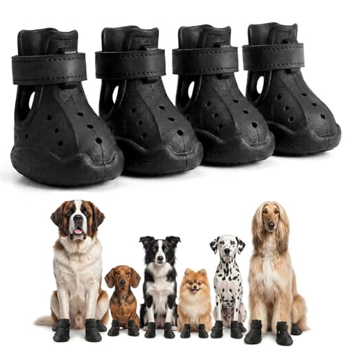 EVA Dog Shoes for Hot Pavement (Black / 1.8''x2.4''(W*L) for 38-52 lbs)