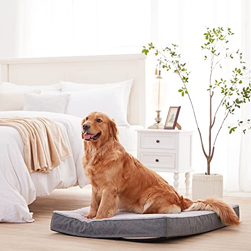 Orthopedic Memory Foam Dog Bed (Purple Grey / X-Large-41"x 29" x 4")