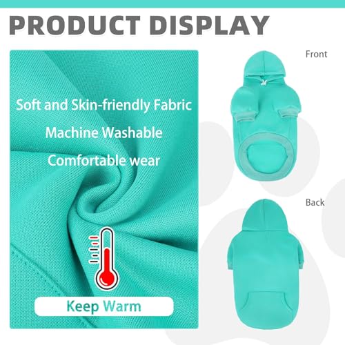 Dog Hoodie for Large Medium Small Dogs (Lake Blue / X-Large/XX-Large)