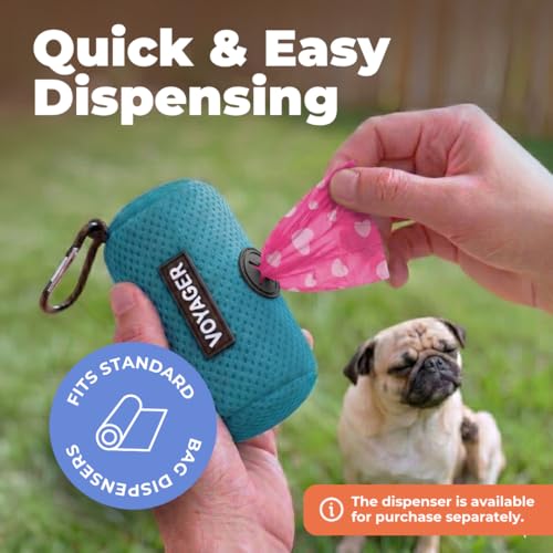 Poop Bags for Dogs (Pink Heart / 150 Bags)