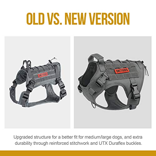 Tactical Dog Harness No (Medium / Grey)