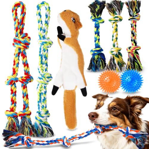 9 Pack Dog Rope Toy Set for Large Dogs (Multiple colors)