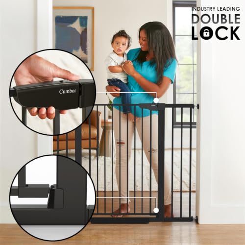36" Extra Tall Baby Gate (Black / 30"-46" W x 36" H)