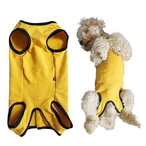 Dog’s Recovery Suit Post Surgery Shirt for Puppy (X-Large / yellow)