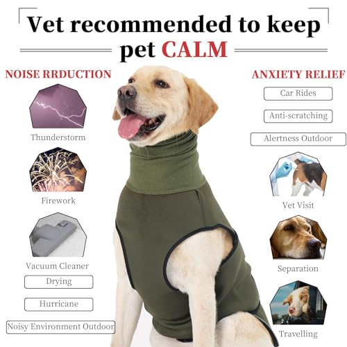 Dog Anxiety Relief Jacket (L / ArmyGreen)