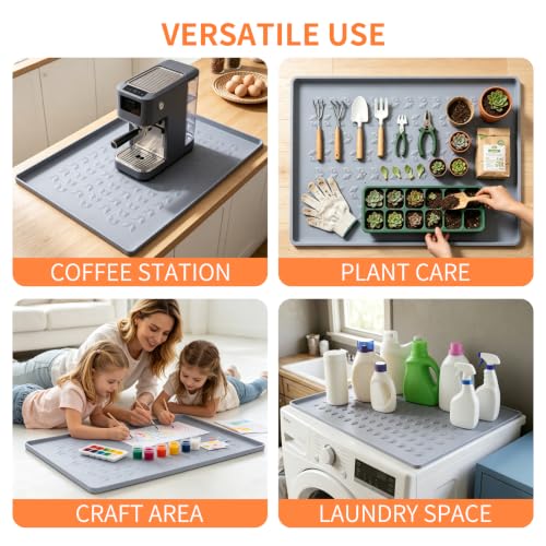 Silicone Pet Feeding Mat (Gray / 22"L x 14"W)