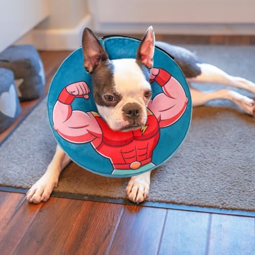 Dog Cone Collar Alternative After Surgery (Dark Blue / M(Neck:13"-16"))
